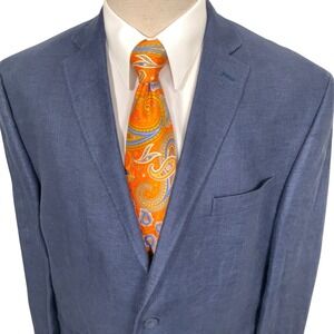 Michael Kors Blazer Mens 44S Navy Blue Executive Classic Lightweight Linen